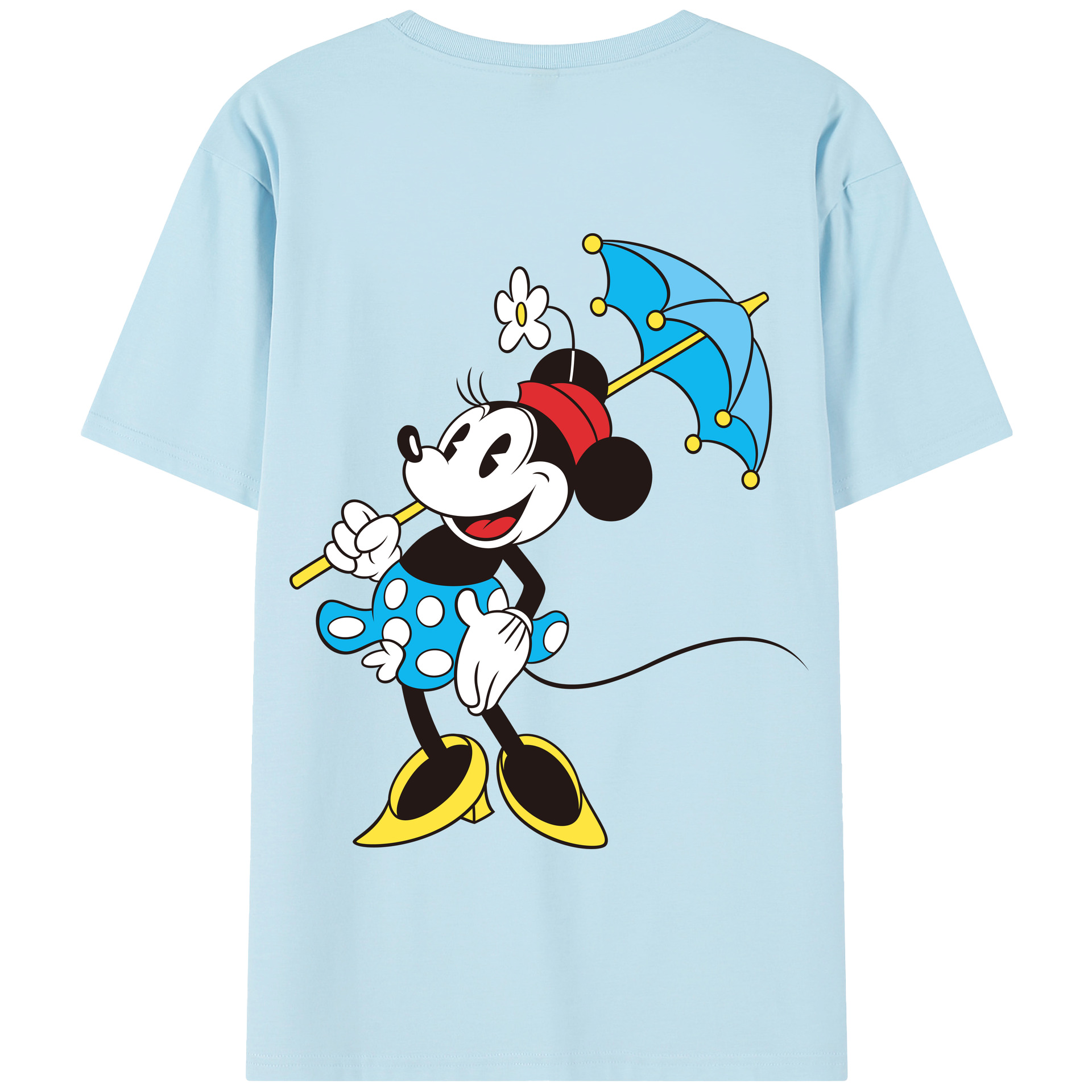 （画像用） ミッキーマウス Mickey Mouse 綿100％半袖Tシャツ（背面プリント）
